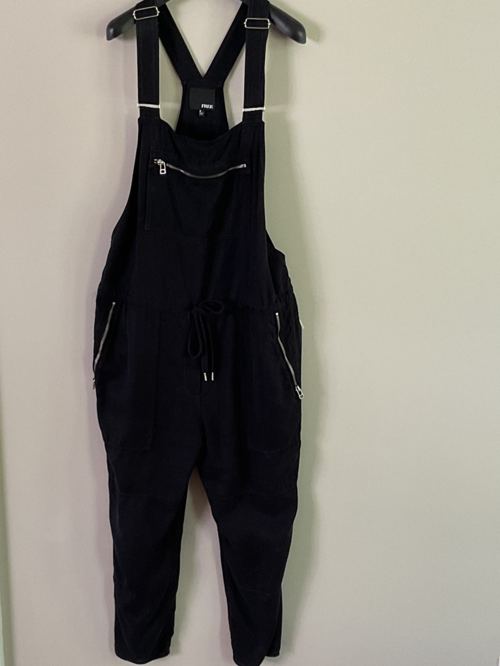 White House Black Market Black Utility Jumpsuit with Adjustable Straps